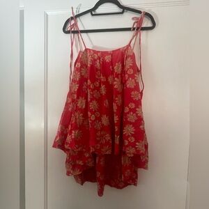 NWT Free People Tank Top in Pink, Size Large